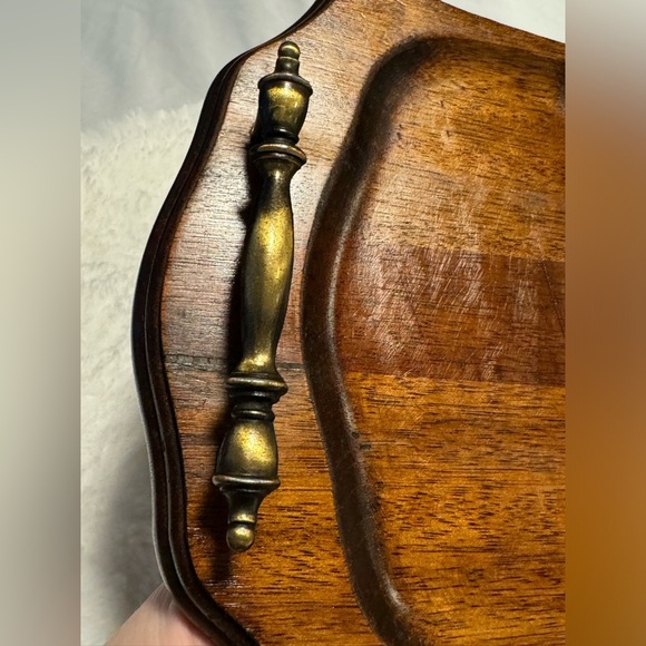 Vintage Himark Wooden MCM Cheese Tray Charcuterie Board Ceramic Tile w/Handles - Picture 14 of 16